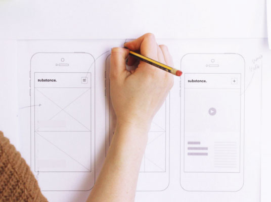startup foto wireframing