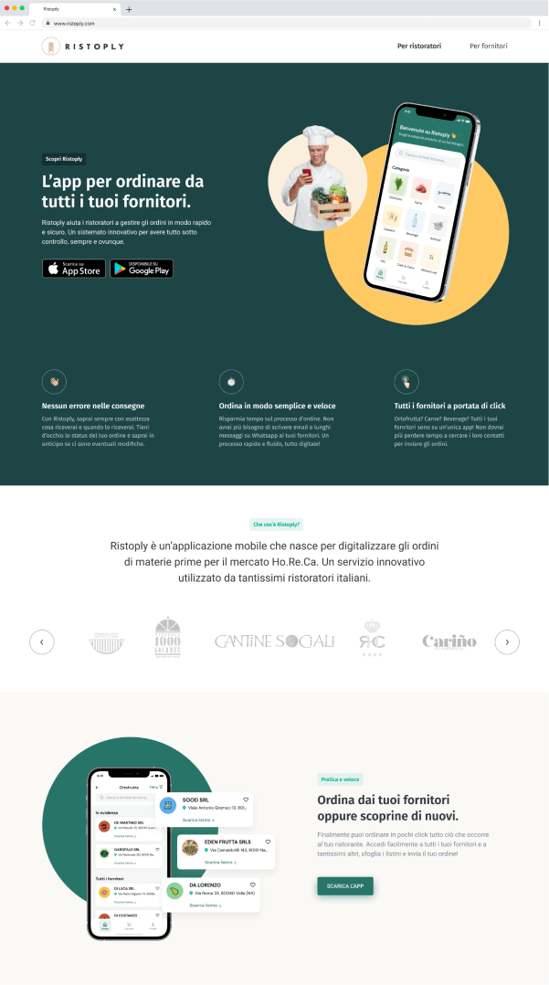 landing page restaurateurs