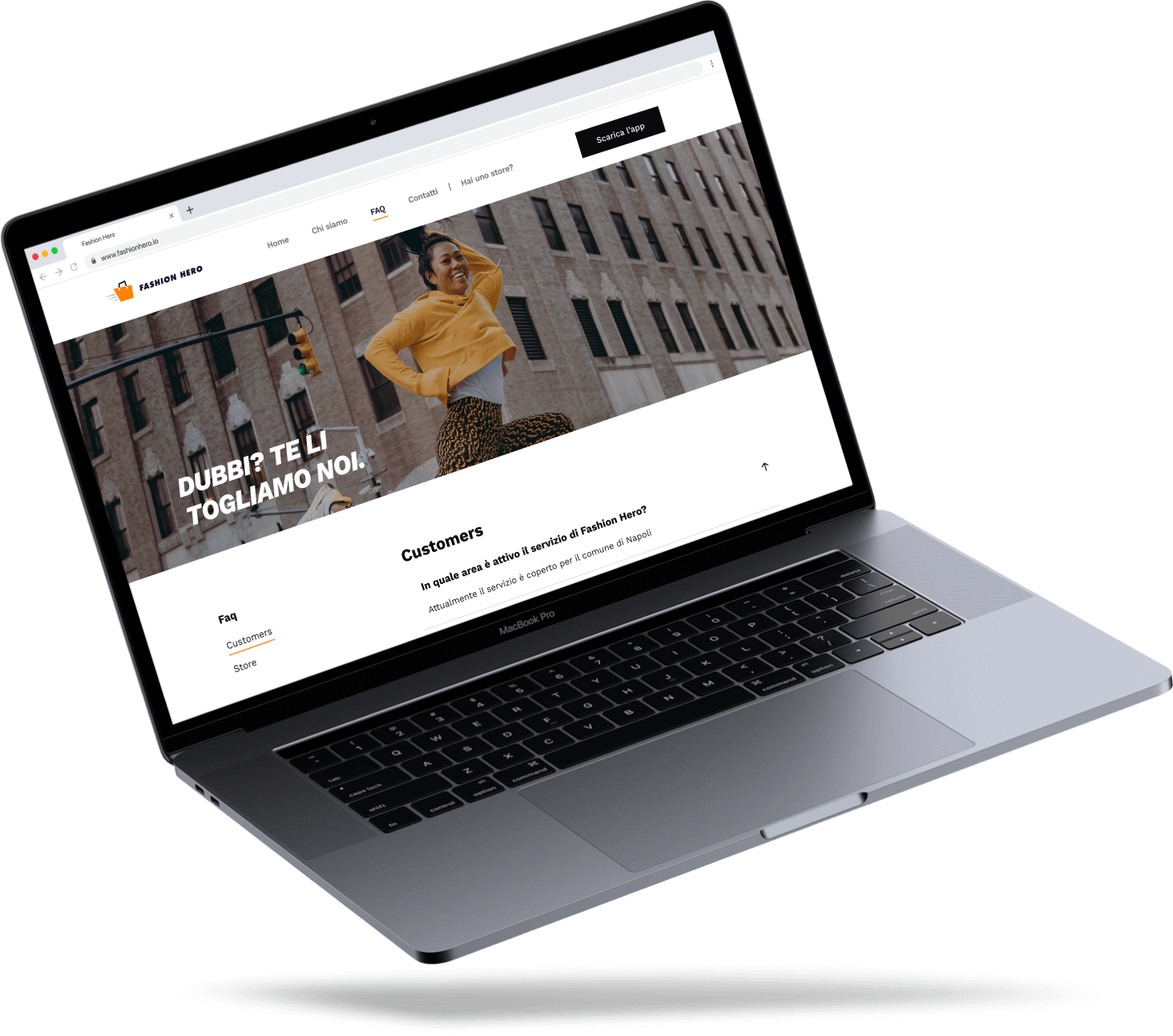 a laptop with a landing page screen